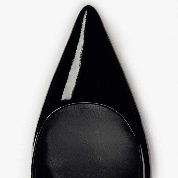 Reformation Westlyn Closed Toe Wedge, Size 7 in Black Patent - Picture 2 of 7